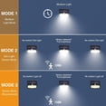 thumbnail image 4 of Foco LED inalámbrico con sensor de movimiento y energía solar para exteriores [Paquete de 3, 138 LED] Resistente al agua, inalámbrico, con 3 modos para jardín y decoración exterior., 4 of 5