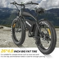 thumbnail image 4 of Hidoes Adults Electric Bike 1200W Mountain E-bike with 26" Fat Tire, Shimano 7 Speeds Commute Ebike for Men Women up to 37mph & 38miles, 265lbs Capacity, 4 of 12