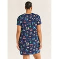 thumbnail image 2 of Joyspun Women's Dreamy Soft Collection Sleepshirt with Short Sleeves, Sizes S/M-2X/3X, 2 of 5