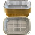 thumbnail image 1 of SuiXinCook Aluminum foil baking Pans Heavy Duty 2LB Small foil pan 8.5"×6" 20pack Disposable, For Microwave & Oven Safe Cooking, 1 of 6