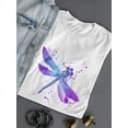 thumbnail image 3 of Dragonfly Watercolor Splash T-Shirt Women -Image by Shutterstock, Female XX-Large, 3 of 4