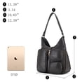 thumbnail image 3 of MKF Collection Daphne Crocodile-Embossed Vegan Leather Shoulder Bag, Fashion Hobo Purse Handbag by Mia K - Black, 3 of 10