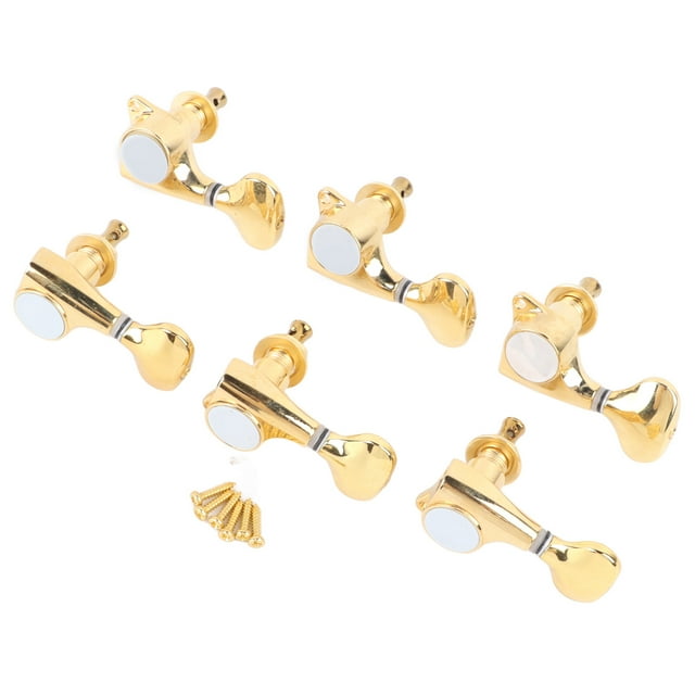 6Pcs Guitar Tuner Pegs 1:18 Gear Ratio Guitar String Tuners Knobs Completely Closed Tuning Set With Small Tail Handle
