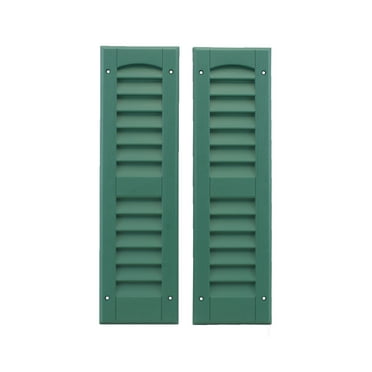 Shed Windows and More 6" x 21" Louvered Shutter or Playhouse Shutters Green 1 Pair