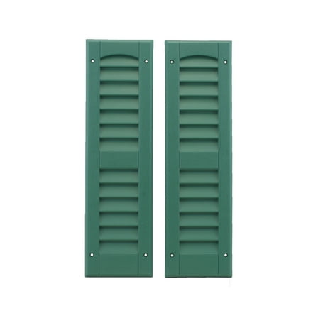 Shed Windows and More 6" x 21" Louvered Shutter or Playhouse Shutters Green 1 Pair
