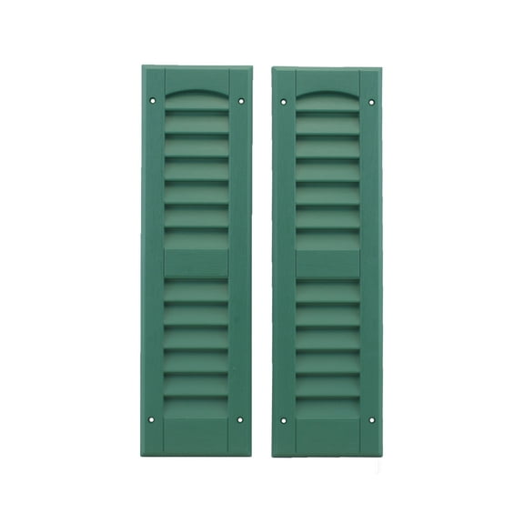 Shed Windows and More 6" x 21" Louvered Shutter or Playhouse Shutters Green 1 Pair