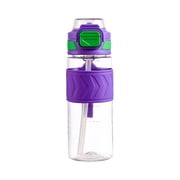 Sports Water Bottle 600ml Large Capacity Hydration Bottle with Straw Leakproof Portable for Gym Hiking and Daily Use Durable Polycarbonate Construction