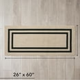 thumbnail image 6 of Washable Skid-Resistant Runner Rug, Border, Natural Twist and Black, 26" x 60", 6 of 9