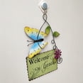 thumbnail image 4 of Iron Painting Butterfly Flower Wall Plaque Welcome Sign Garden Ornament Decor, 4 of 4