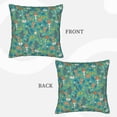 thumbnail image 3 of Bingfone Mushrooms and Flowers Linen Throw Pillow Covers Cushion Case Pocket Button Vintage Farmhouse Pillowcase-16"x16", 3 of 9