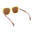 thumbnail image 4 of Polarized Womens Thic Plastic Butterfly Classy Fashion Sunglasses Yellow - Brown, 4 of 4