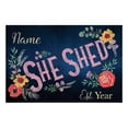 thumbnail image 3 of Personalized Planet 27x18 She Shed Doormat with Custom Personalization Printed on Black Rectangular 1/8” Thick Non Slip Mat for Work Area or Babe Cave, 3 of 6