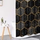 thumbnail image 4 of Juego de cortina de ducha de mármol con tapa de inodoro y alfombras antideslizantes para baño, juego de 4 cortinas de ducha de mármol negro y dorado, juego de baño de arte antiguo abstracto moderno, 4 of 7