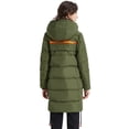 thumbnail image 2 of Orolay Women's Thickened Down Jacket Contrast Color Drawstring Down Coat Hooded Parka, 2 of 5