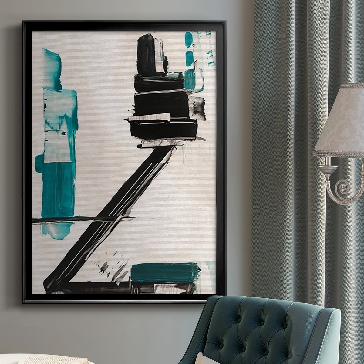 Geometry Notes IV Premium Framed Print, in Gold, Black, or Silver - Ready to Hang