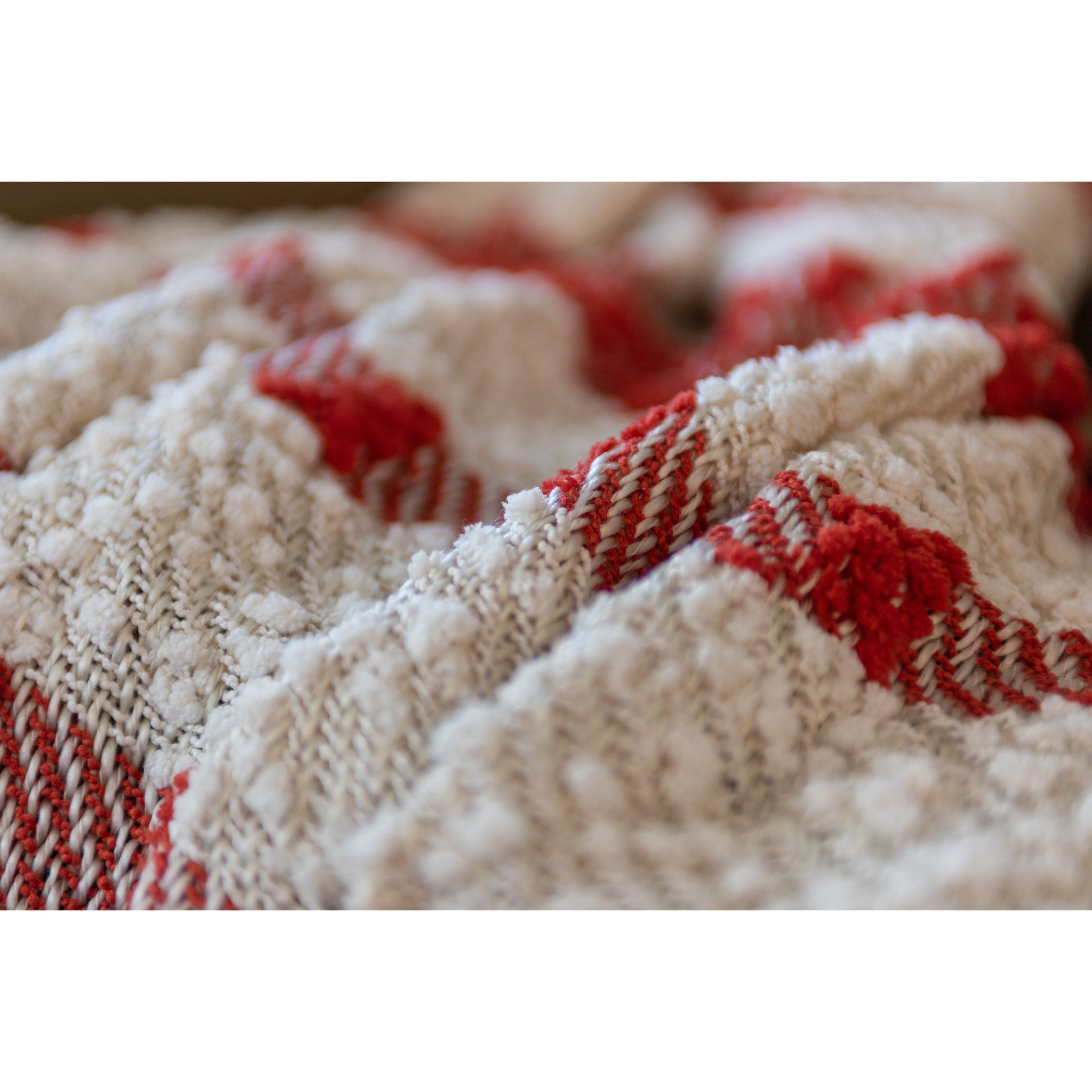 Home Collections n Taylor Woven Throw Red Striped