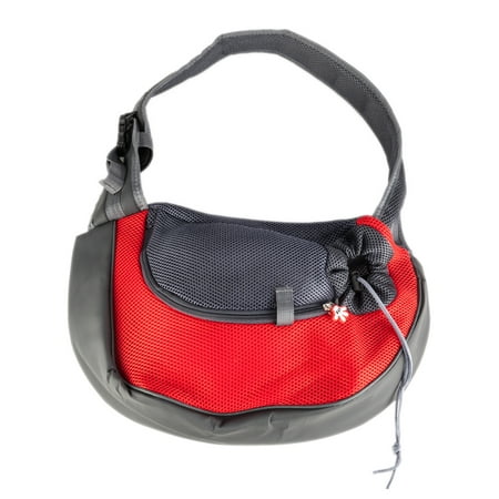 - ZeAofaPet Dog Cat Puppy Carrier Comfort Travel Tote Shoulder Bag Sling Backpack Red L