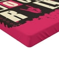 thumbnail image 2 of Ambesonne Retro Fitted Sheet, Vintage Letters Grungy, Twin XL Size, Pink Charcoal Grey Beige, 2 of 3