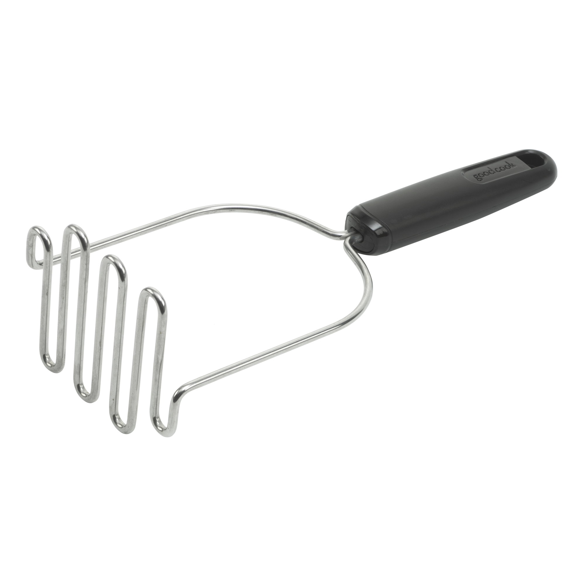 GoodCook 9.5" Stainless Steel Potato Masher and Meat Chopper Tool, Silver/Black - image 3 of 5