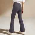 thumbnail image 4 of ZBSOKO Girls Yoga Pants High Waisted Stretch Full Length Flare Leggings Solid Color Pull On Athletic Trousers 3-15Y Workout Fashion Pant, 4 of 6