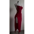 thumbnail image 6 of Sexy Backless Lace Up Long Dress Women Split Sleeveless Bodycon Party Club Evening Dresses High Street Female Suspender Robes, 6 of 8