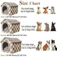 thumbnail image 4 of Casa plegable para perros, cama para perros, suministros para mascotas, invierno, perros pequeños y medianos, suministros cálidos para mascotas, sofá cueva para cachorros, 4 of 5