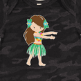 thumbnail image 4 of Inktastic Brown Haired Hula Girl Girls Baby Bodysuit, 4 of 5