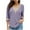 Purple, variant on Admvng 3/4 Length Sleeve Womens Tops Casual Solid V-neck Lace Tunic Business Casual Blouses Fall Trendy Outfits S-3XL