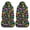 Colorful Geometric Dog, variant on Haiem Skull Cat Printed Car Seat Covers Set of 2, Universal Fit Car Seat Covers,Protective Seat Covers,Comfortable Car Seat Covers, Easy Installation Seat Covers, Vehicle Seat Covers