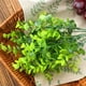 thumbnail image 5 of 5 piezas de plantas verdes artificiales de plástico, Herba Lysimachiae, plantas decorativas realistas para decoración de hogar, oficina y fiestas (verde), 5 of 5