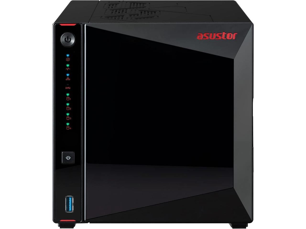 Asustor Nimbustor 4 Gen2  AS5404T 4 Bay NAS, Quad-Core 2.0GHz CPU, Dual 2.5GbE Ports, 4GB DDR4, Four M.2 SSD Slots (Diskless)