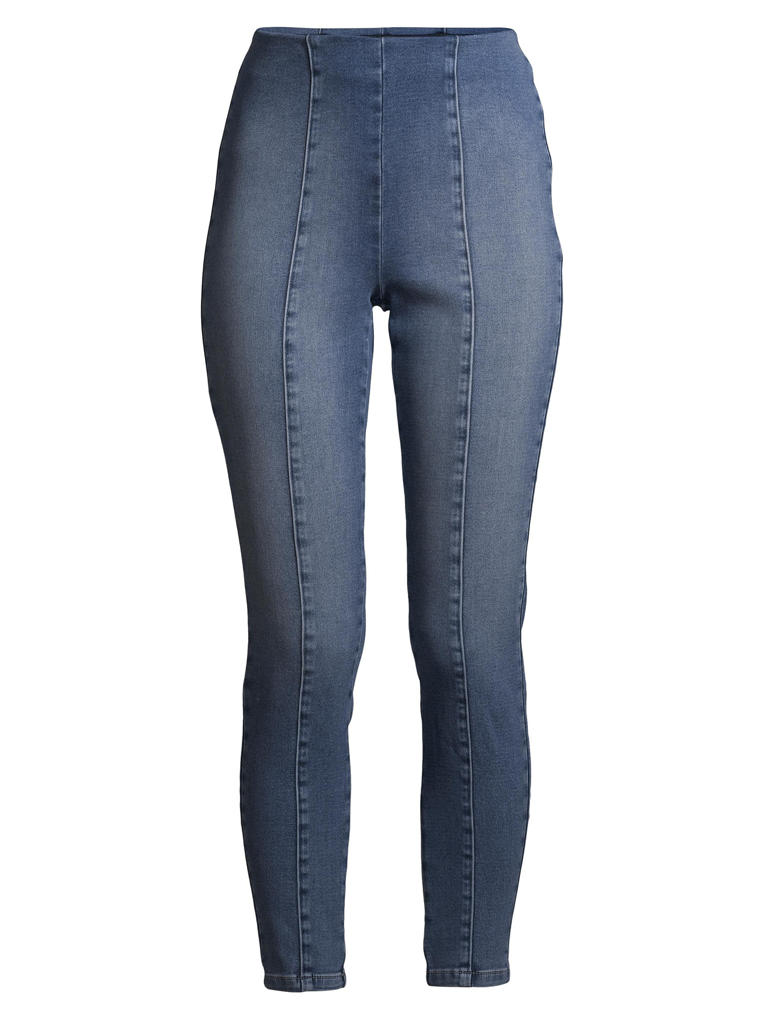 Time and Tru Women's Pull On Seamed Front Skinny Jeans - image 4 of 6