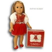 American Girl Truly Me Decked Out Holiday Dress For 18 inch Dolls (Doll Not Included)