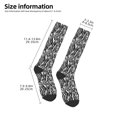 thumbnail image 4 of Fotbe Zebra print Women's Men's Novelty Crew Socks Cotton Socks Knee High Socks for Walking,Running,Nurses,Pregnancy, 4 of 8