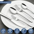 thumbnail image 3 of czcpp-30-Piece Silverware Set Service for 6, Premium Stainless Steel Flatware Set, Mirror Polished Cutlery Utensil Set for Home Restaurant, Include Fork Knife Spoon Set, Durable, Dishwasher Safe, 3 of 4