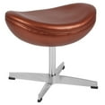 thumbnail image 1 of Copper Leather Ottoman, 1 of 3