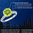 thumbnail image 2 of Gem Stone King 10K White Gold Yellow Lemon Quartz and Lab Grown Diamond Engagement Ring for Women | 2.80 Cttw | Round 9MM | Gemstone Birthstone | Size 6, 2 of 6