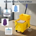 thumbnail image 7 of Spaco 21 Quart Mop Bucket Side Press Wringer on Wheels With Panel, Collapsible Mop Bucket on Wheels for Industrial Mop Cleaning, 7 of 7