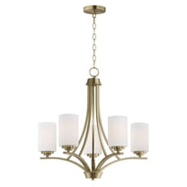 20035SWSBR Maxim Lighting Deven - 5 Light Chandelier In Modern Style-23 Inches Tall and 24 Inches Wide-Satin Brass Finish    -Traditional Installation