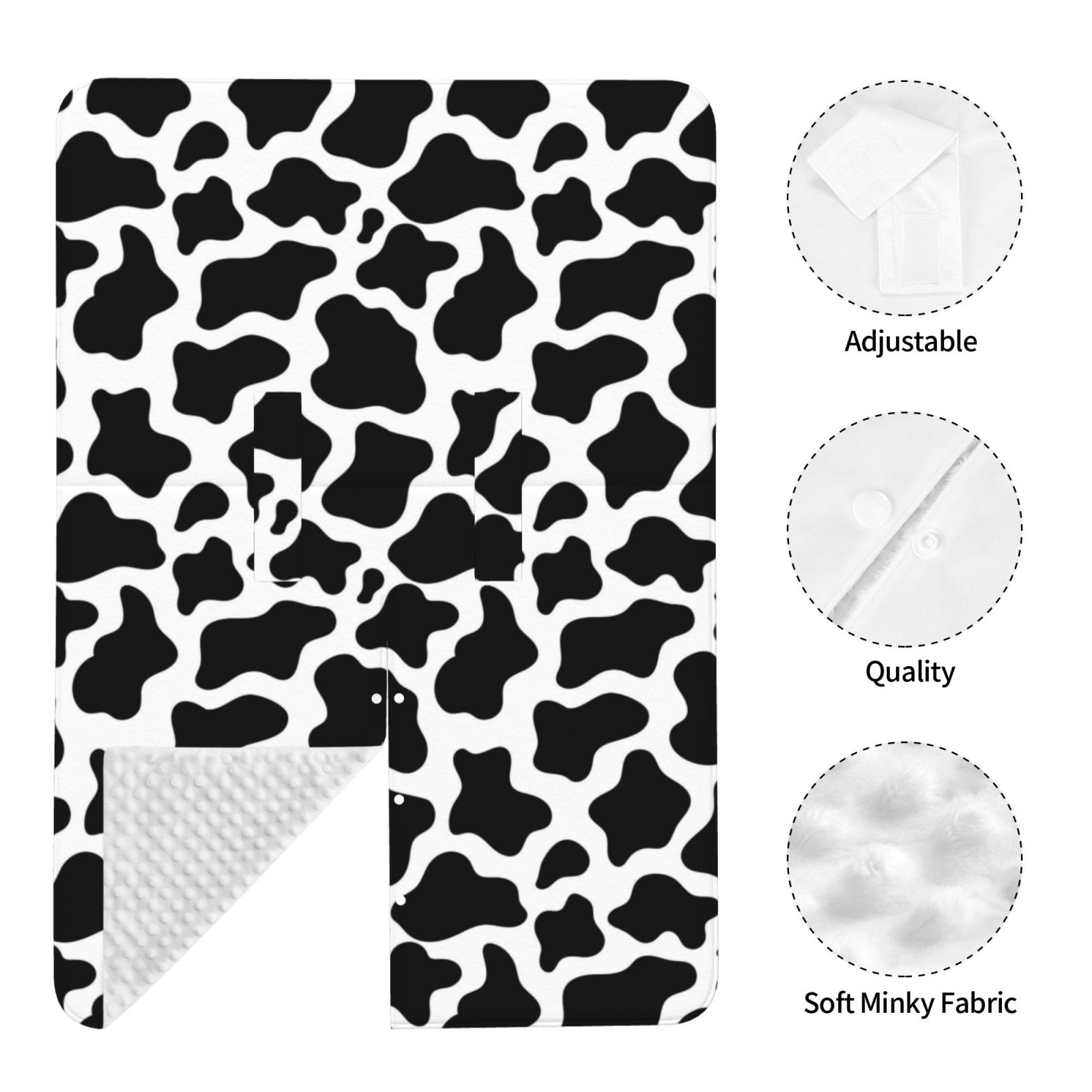 Car Seat Cover Baby - Cow Print Black White Breathable Infant Car Seat Cover for Baby Carseat, Lightweight Comfort Baby Essentials Must Haves Newborn Stuff for Girl Boy