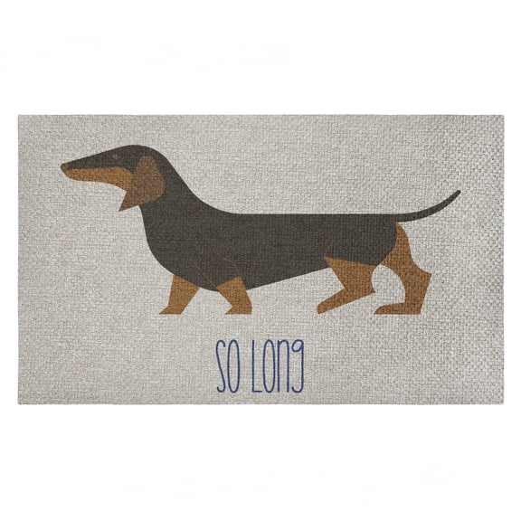 So Long Dog Goodbye Outdoor Door Mat, design by Lil' Rue, 18"x30"