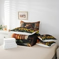 thumbnail image 4 of Erosebridal Rustic Horse Bedding Queen Size, Chic Sunflower Floral Comforter Sets with Sheets, Old Barn Door Bedroom Decorative Super Cozy 7-Piece, 4 of 4