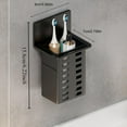 thumbnail image 3 of 1 functional toothpaste bathroom toothbrush stand wall-mounted toothbrush storage rack bathroom storage rack, 3 of 8