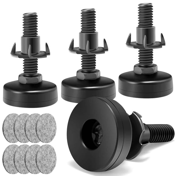NANMOTUE Pies niveladores Pies ajustables para muebles Rosca UNC de 3/8 '' Niveladores de muebles Pies niveladores ajustables para sillas de mesa Gabinetes Elevador de sofá 4 niveladores de patas de m