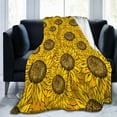 thumbnail image 2 of Yibo for Sunflower Flannel Blanket Decorative Floral Sunflower Flower Soft Throw Blankets for Bed Sofa Couch Chair Decor All Season Gifts, 2 of 7