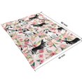 thumbnail image 4 of Husky and Pink Pioneer Flower Blanket,Comfortable Soft Lamb Wool Throw Blanket,All Season,Warm Lightweight Blankets for Sofa Bed Couch Living Room Chair,60"x80", 4 of 4