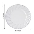 thumbnail image 4 of BalsaCircle 12 pcs 8 in Clear Plastic Round Plates - Disposable Wedding Party Catering Tableware, 4 of 4