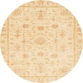 thumbnail image 1 of Ahgly Company Indoor Round Abstract Sun Yellow Oriental Area Rugs, 6' Round, 1 of 6