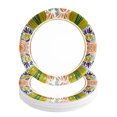 thumbnail image 1 of 24 Pz Plato Desechable De Cartón Decorativo Premium Hojas Azules 9 pulgadas, 1 of 5