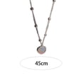 thumbnail image 2 of Opolski Necklace Heat Discoloration Bead Chain Elegant Gift Small Love Heart Faux Crystal Clavicle Necklace, 2 of 10
